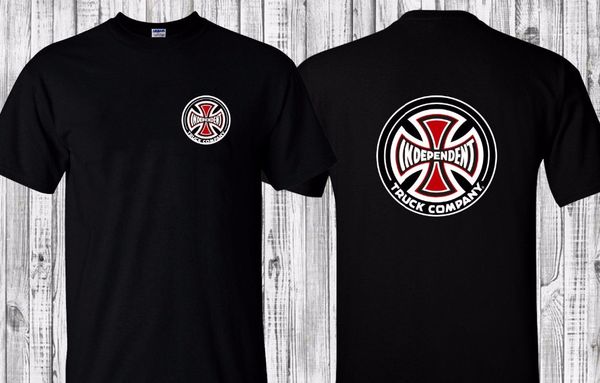 

2020 new fashion casual male double side tees new t-shirt truck company iron cross skateboard shirt printing