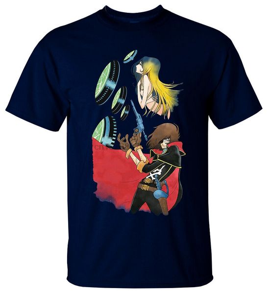 

anime space pirate captain harlock v5 1978 t shirt deep navy all sizes s 5xl