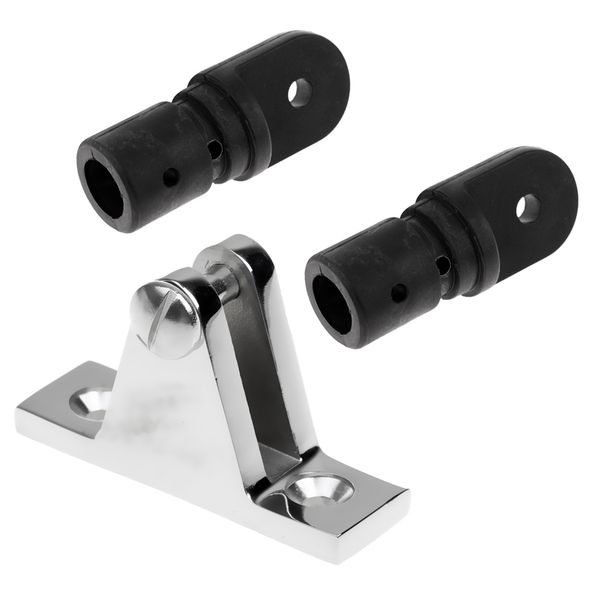 

boat cover/canopy fitting straight deck hinge stainless steel w/eye end cap