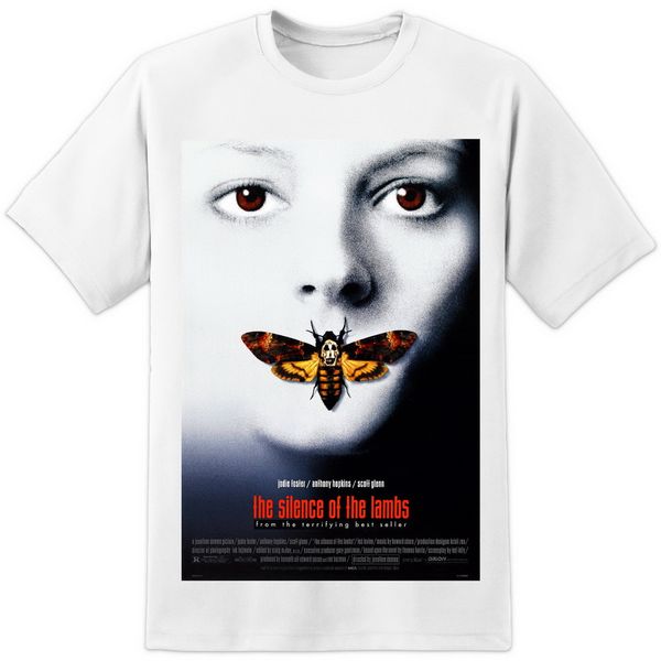 

silence of the lambs classic movie poster t shirt horror film hannibal lecter harajuku hip hop tee shirt