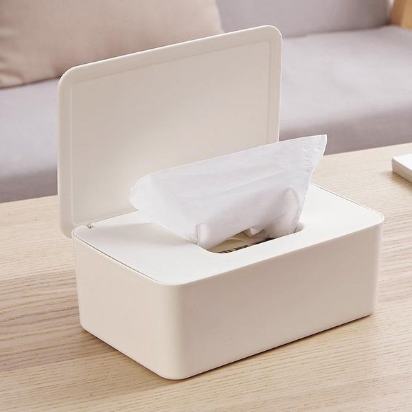 

plastic wet wipes dispenser dustproof tissue box holder with lid wet wipes storage box refillable container home decoration