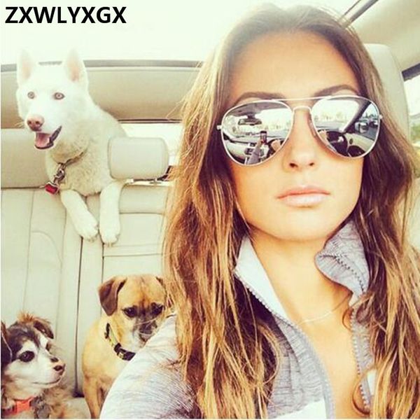 

zxwlyxgx brand designer women's sunglasses pilot driving male sun glasses eyeglasses gafas masculino uv400, White;black