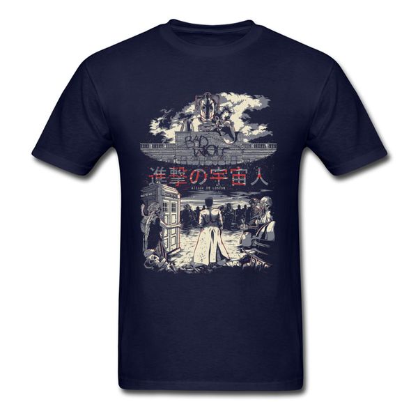 

attack on london t-shirt men attacking cosmic people tee shirts japanese anime t shirt cotton tshirt black clothes