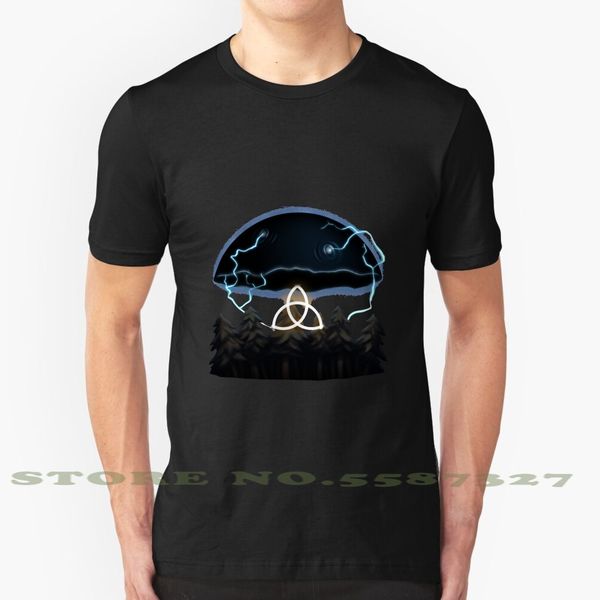 

dark black white tshirt for men women fiction netflix science dark forest wormhole lighting galaxy sci fi symbo black hole