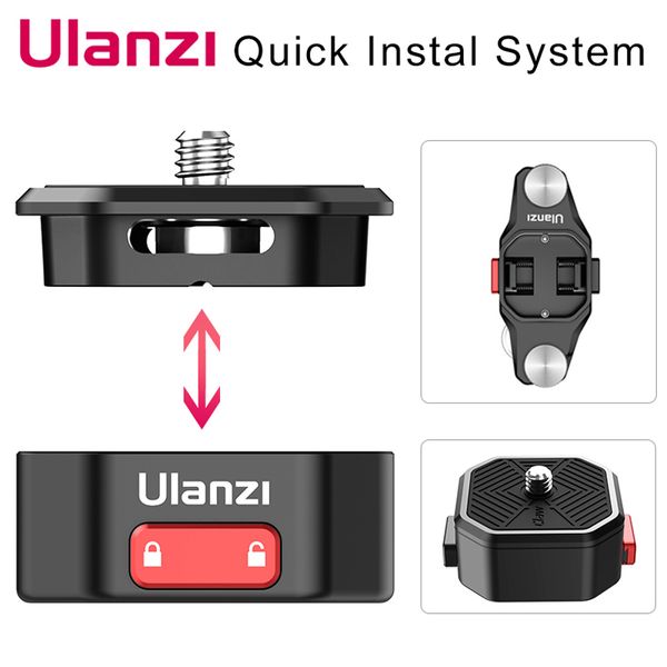 

lighting & studio accessories ulanzi claw quick release plate clamp instal system dslr action camera shoulder strap belt switch kit