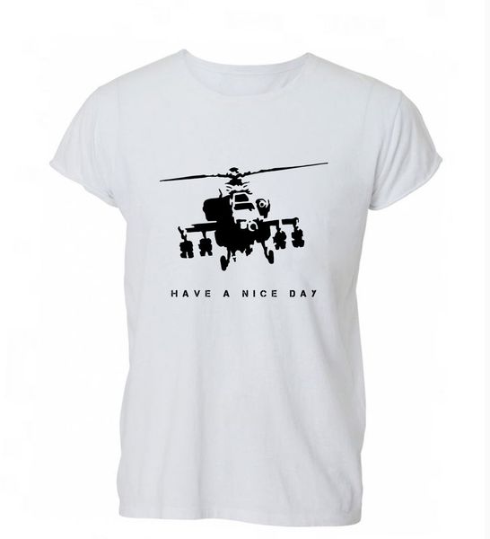 

2019 new hot sale мужчины tshirt бэнкси хорошего день война измельчитель искусство граффити тенниска тенниска женщины люди подарки