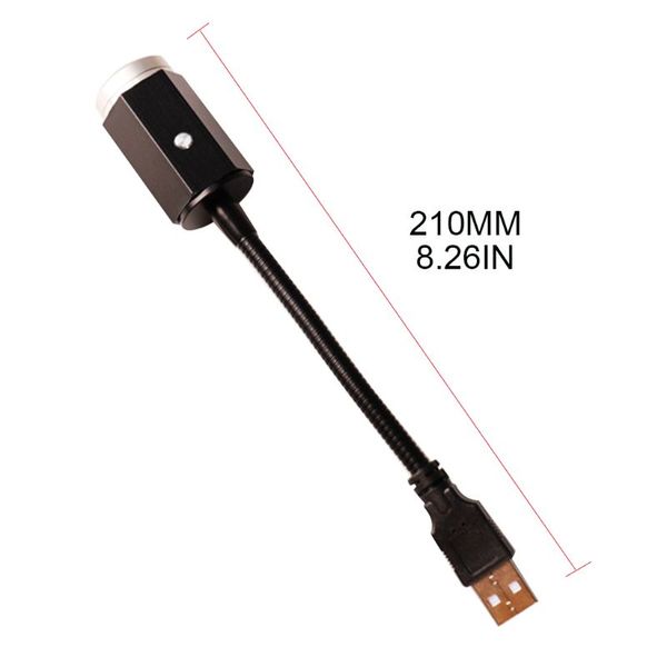 

two-color car roof usb starry sky led light auto interior projector atmosphere night lamp with/without voice control
