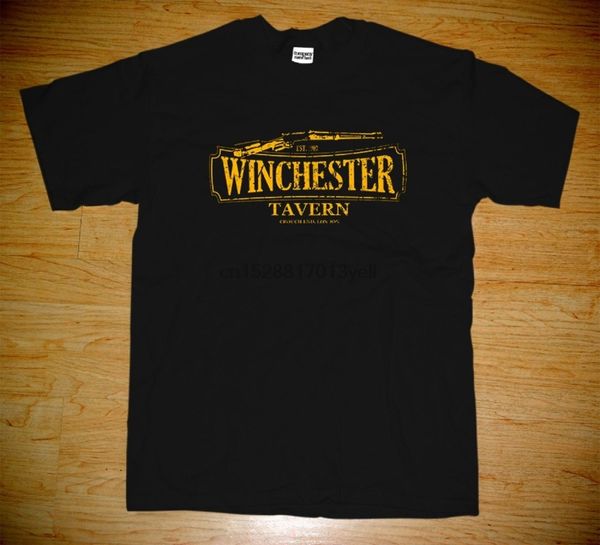 

2018 summer casual man t shirt shaun of the dead winchester tavern t-shirt black basic tee 100% cotton shirts