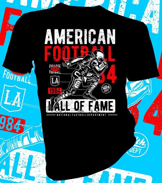 

2019 new fashion men tee shirt american footballer la 1984 & female t-shirt