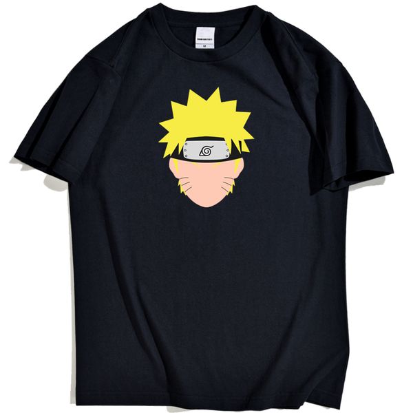 

naruto uzumaki head portrait t-shirts male individual design street tee clothes for male casual brand oversized men t shirt