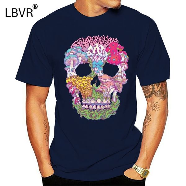 

new arrival t shirt men brand clothing fashion printed short mushrooms scull male 100% cotton casual t shirt