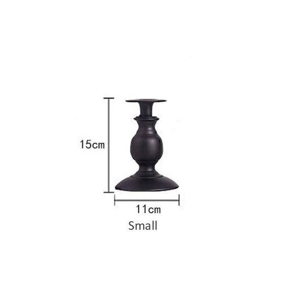 

vintage wedding dinning metal taper candle holder matte black white iron candlestick home bar party decorative centerpieces
