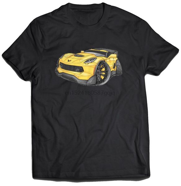 

men t shirt corvette c7 z06 yellow with black wheels koolart t-shirt women t-shirt