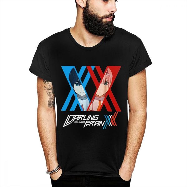 

новый дизайн для man tee shirt camiseta darling in the franxx zero two graphic print 100% мягкий хлопок crewneck top tee plus size