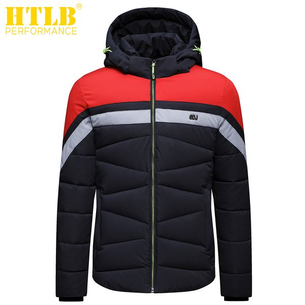 

men winter new casual warm thick hooded jacket parkas coat men new autumn outwear waterproof windproof parkas jackets men 200918, Black