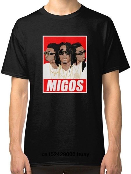 

migos men's black tees t-shirt clothing rap fans t shirt
