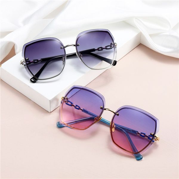 

sunglasses women's rimless square luxury rhinestones decor shades female ladies fashion eyewear, White;black