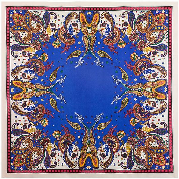 

foulard bandana headscarf hijab retro scarf print women 100 silk lady scarves bohemia 100cm for female square muslim paisley soyjp bdehome, Black