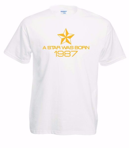 

brand clothes summer 2019 design men t-shirt maglietta j1572 nata una stella 1987 regalo compleanno make tee shirts