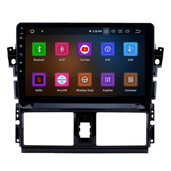 

10,1-дюймовый android 10 автомобильный радио на 2013 год 2014 2015 2016 toyota vios gps с 1024 * 600 сенсорным экраном bluetooth камеры blue
