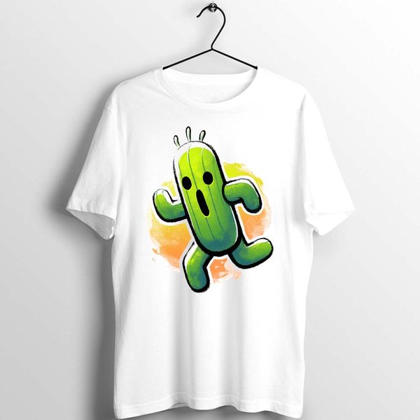 

men women t shirt final fantasy cactuar funny artwork printed tee