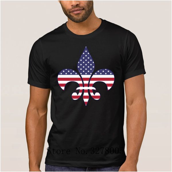 

la maxpa фитнес t shirt men патриотический американский флаг fleur de lis футболки 2018 шею одежда regular tshirt высокое качество