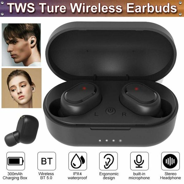 

m1 bluetooth headsets mini portable wireless earphones 5.0 tws headphones noise cancelling mic stereo earbuds with charging case