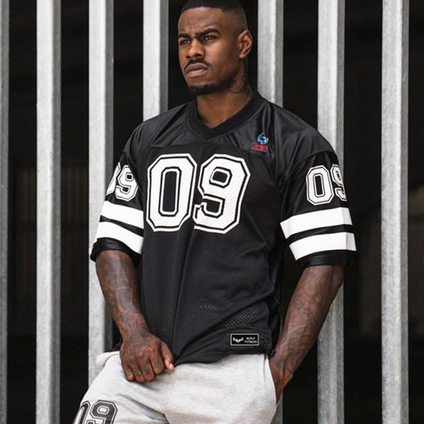 

new clothing fashion bodybuilding tshirt men breathable short sleeve fitness shirt gyms loose tees casual summer sweatshirt, White;black