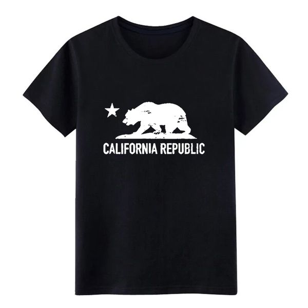 

men's california republic vintage distressed bear t shirt designer 100% cotton crew neck family crazy comfortable natural shirt
