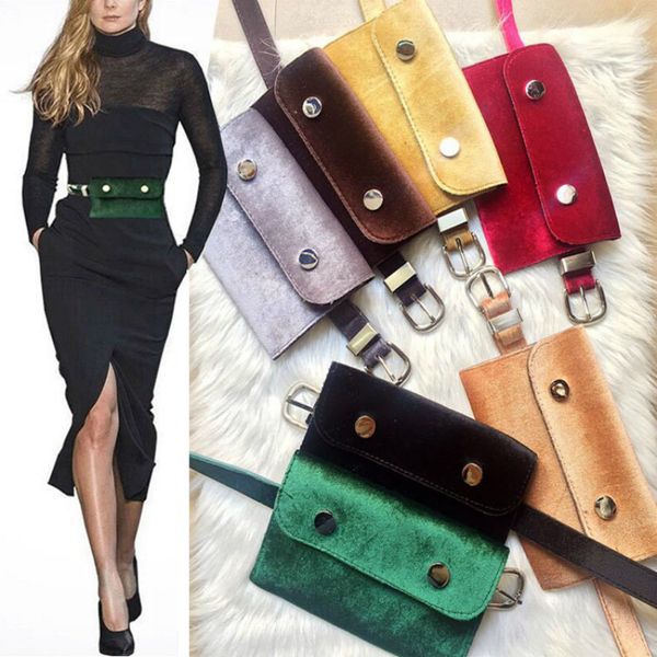 

women's fashion women's waist belt pu leather belt simple small mobile phone bag young waist accessories, Black;brown