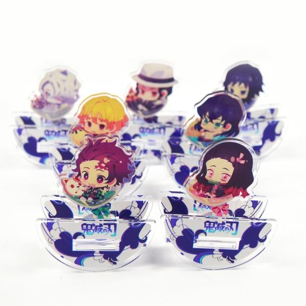 

demon slayer брелок акрилового man key chain массажер женщины ключевого holder пара аним дети брелоки подвеска porte клеф kamado nezuko, Silver