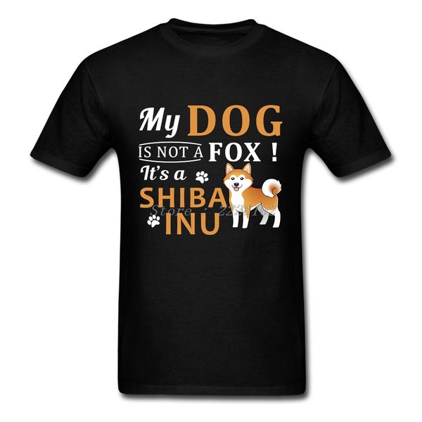

harajuku t shirts men roll diy black shiba inu dog is not a fox tshirt teenager short-sleeve awesome