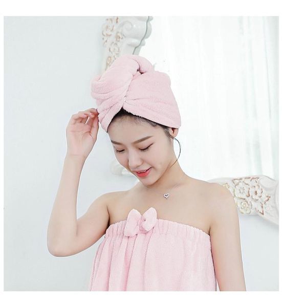 

hair magic dry quick microfiber cap turban towel bath wrap hat quick hat dryer dry shower hair bathroom uosjm