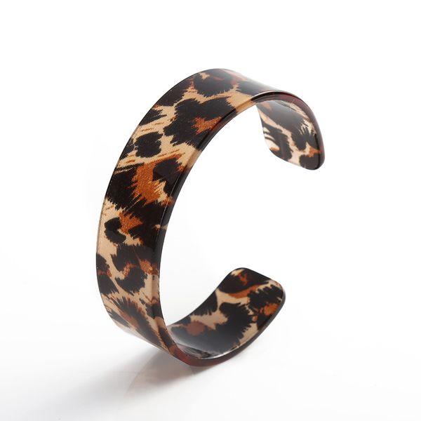 

fashion bracelet women vintage tortoiseshell acetate sheet wide face bracelet fashion trend leopard wrist watch new, Black