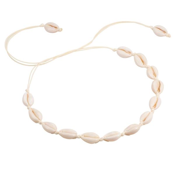 

boho charm natural shell necklaces sea beach necklace women shell cowrie choker collier handmade jewelry bohemian accessories, Golden;silver