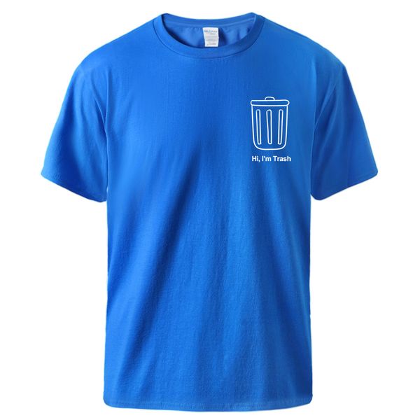 

trash can logo print tshirts man cool i'm trash cotton sportswear tee 2020 male summer short sleeve tracksuits homme workout top