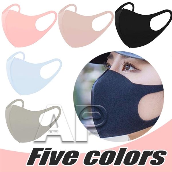 

anti dust face mouth cover mask respirator dustproof anti-bacterial washable reusable ice silk cotton masks tools in stock