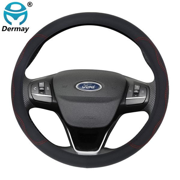 

for mondeo 3 4 car steering wheel cover 9 colors volant braid on steering wheel non-slip funda volante auto car styling