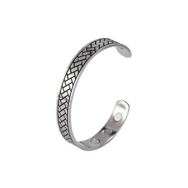 

retro brick shape stainless steel bracelet fashion minimalist city wall checkered stainless steel bracelet for sale, Black
