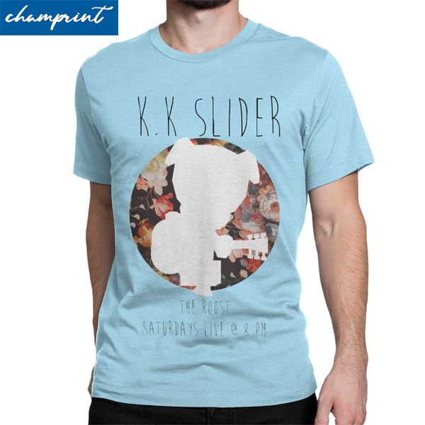 

flowery k.k slider concert t-shirts for men animal crossing video games novelty tee shirt o neck t shirt plus size clothing