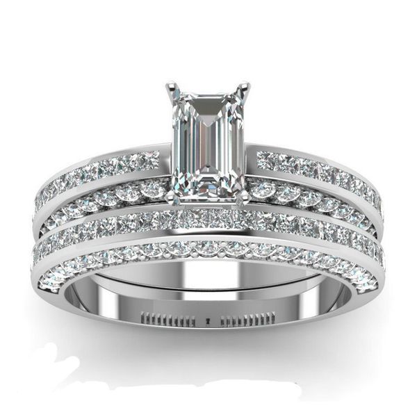 

wedding rings fashion jewelry rings, rectangular zircon ms ring, Slivery;golden