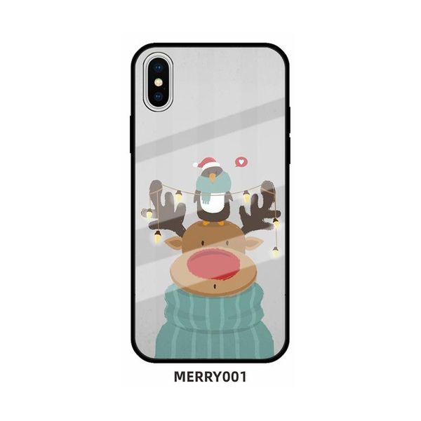 

christmas phone case santa elk tempered glass case for iphone11 pro max xs xr 6s 7 8 plus samsung s10 s9 huawei p30 p20 mate 30 mate 30 pro