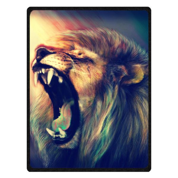 

blankets personalized lion throw blanket custom coral flannel sofa couch bed plane travel tv