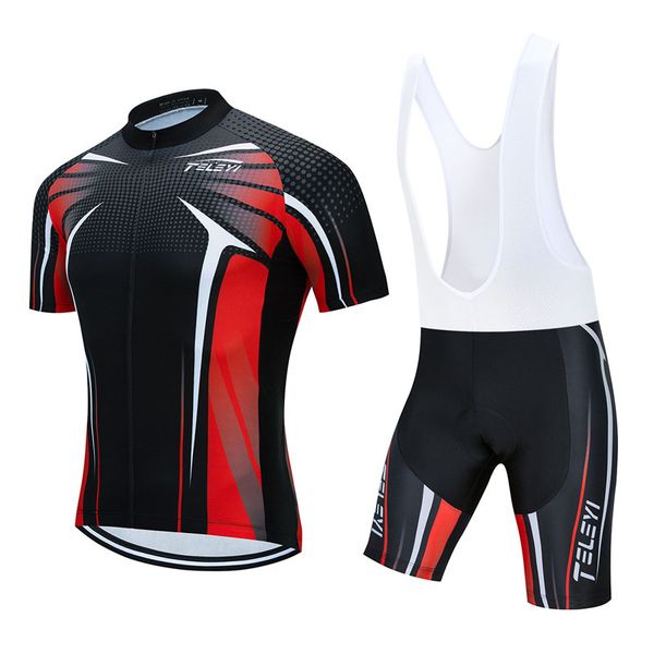 

racing sets 2021 summer men cycling jersey set road bike dress clothing kit bicycle mtb clothes triathlon uniform suit maillot sport outfit, Black;blue