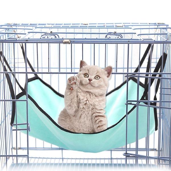 

cat beds & furniture double-sided solid color hammock four season bed with fleece removable cover machine washable