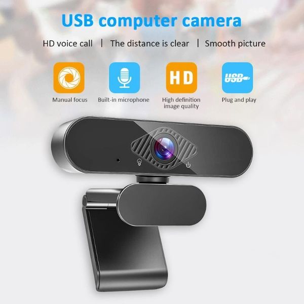 

1080p usb webcam live streaming video online conference computer pc web camera for office caring computer supplies
