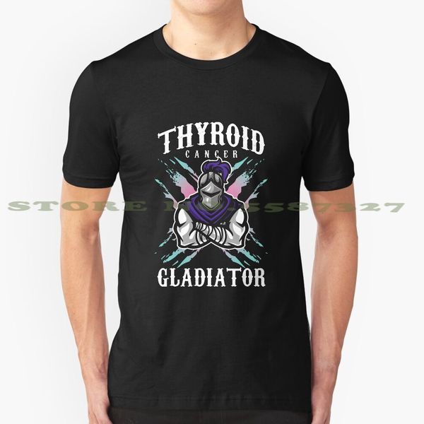 

thyroid cancer gladiator cancer awareness shirt cool design t-shirt for men women