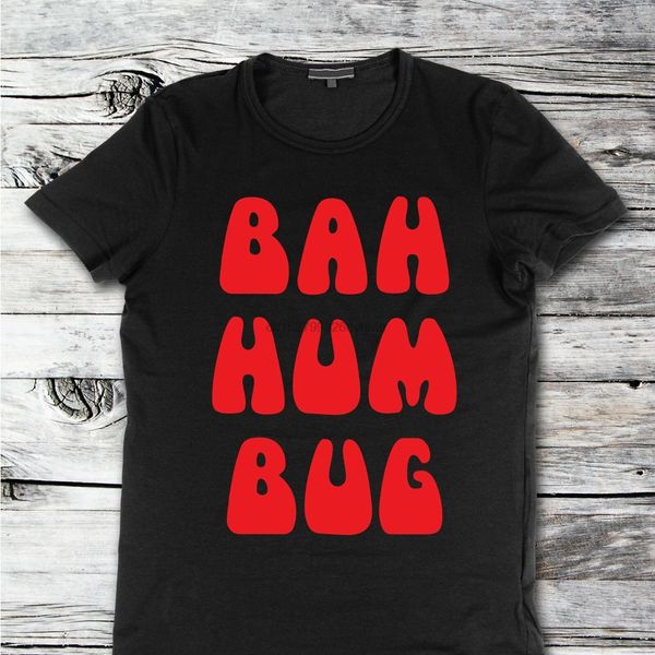 

christmas bah hum bug 100% cotton t shirt funny red