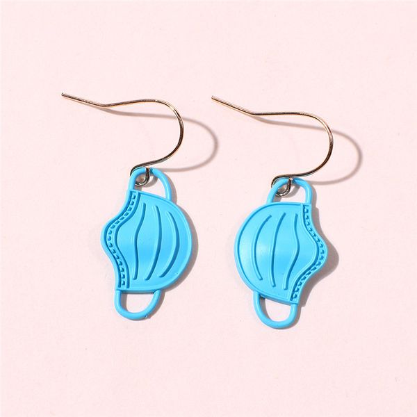 

women's earrings creative blue cute dangle mask designer earrings small fresh elegant jewelry for female jewelry accessories, Silver