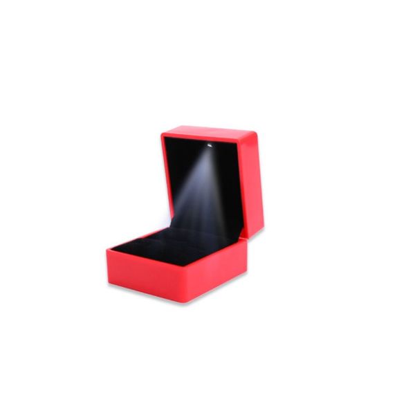 

led lighted ring necklace storage boxes engagement wedding gift case pendant box n0he, Pink;blue